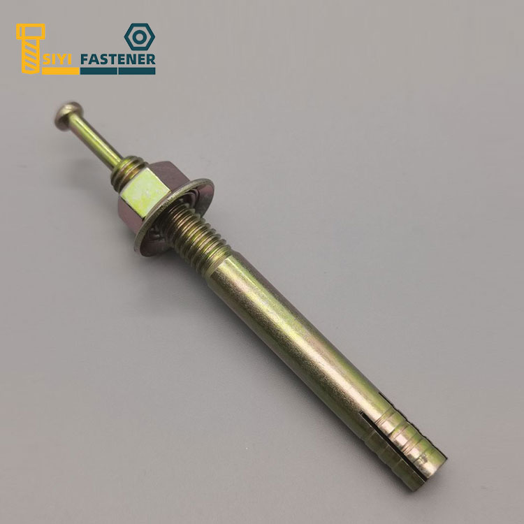 Carbon Steel Yellow Zinc Plated Pin Anchor with Conical Washer