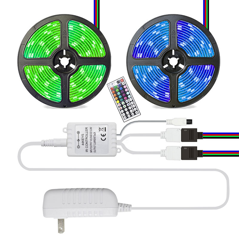 RGB Seven Color Infrared Remote Control LED Strip Kit - 1 
