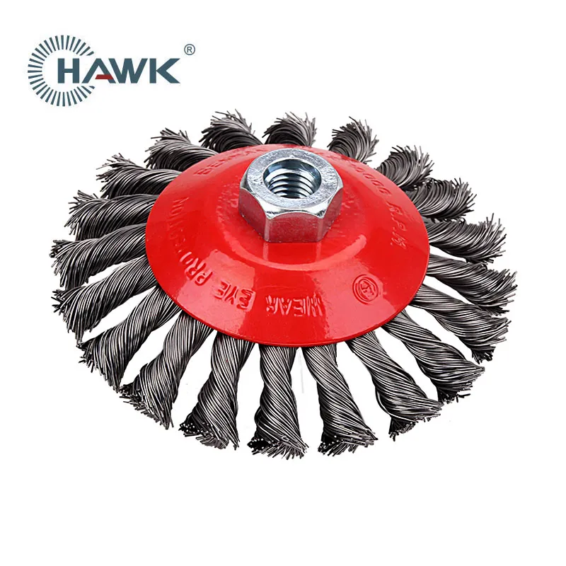 100mm Knotted Bevel Wire Brush
