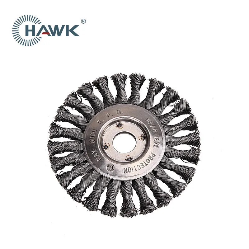 What is the use of Knotted Wheel Wire Brush? Where is it generally used?