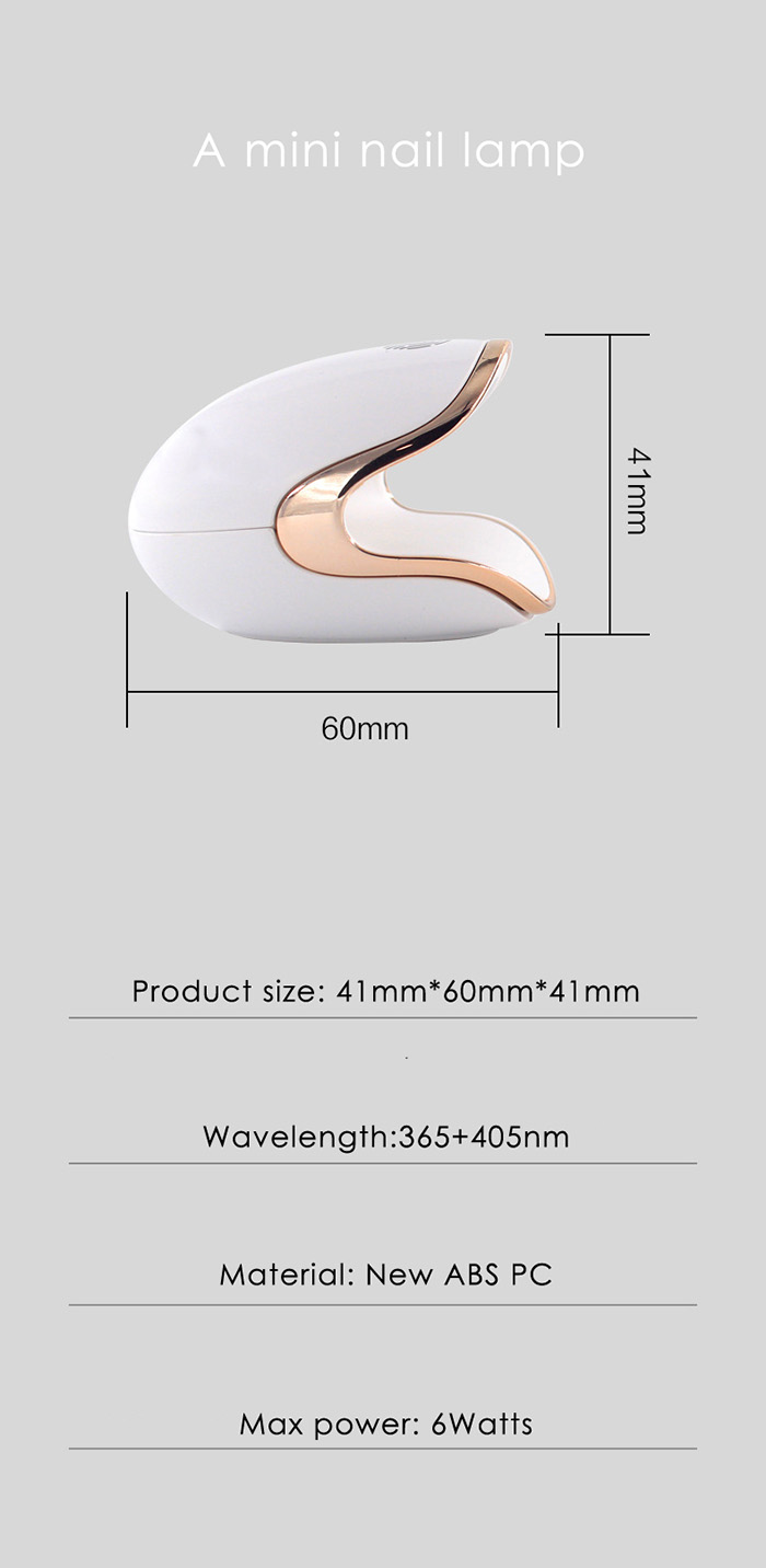 6w Mini Portable UV LED Nail Lamp