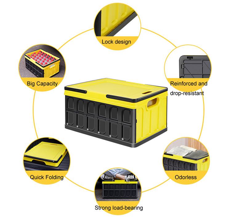 32L Lidded Collapsible Storage Bins - 11 