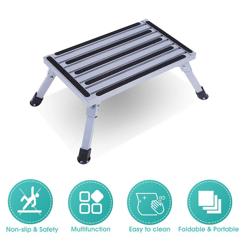 Aluminum Folding Platform Steps RV Step Stool - 0 