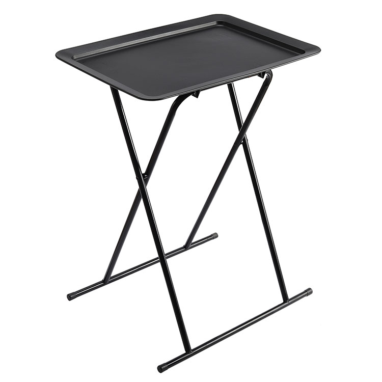 Black Folding Metal TV Tray Coffee Table