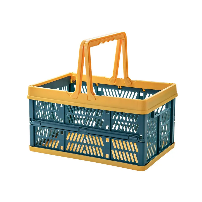 Folding Plastic Container Storage Basket