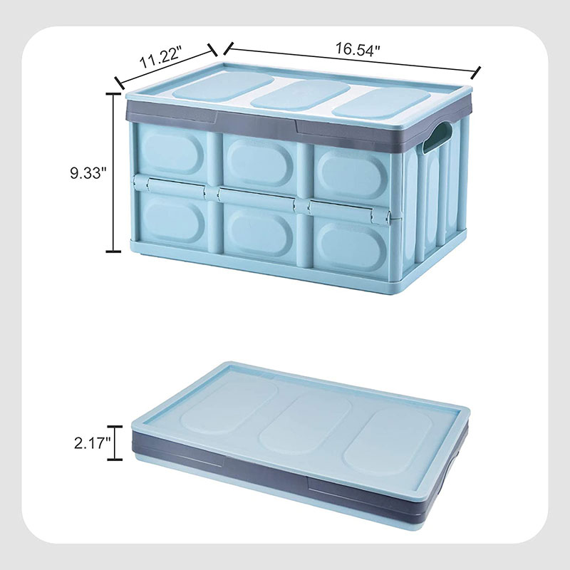 फोल्डिंग प्लास्टिक कंटेनर स्टोरेज बॉक्स - 7