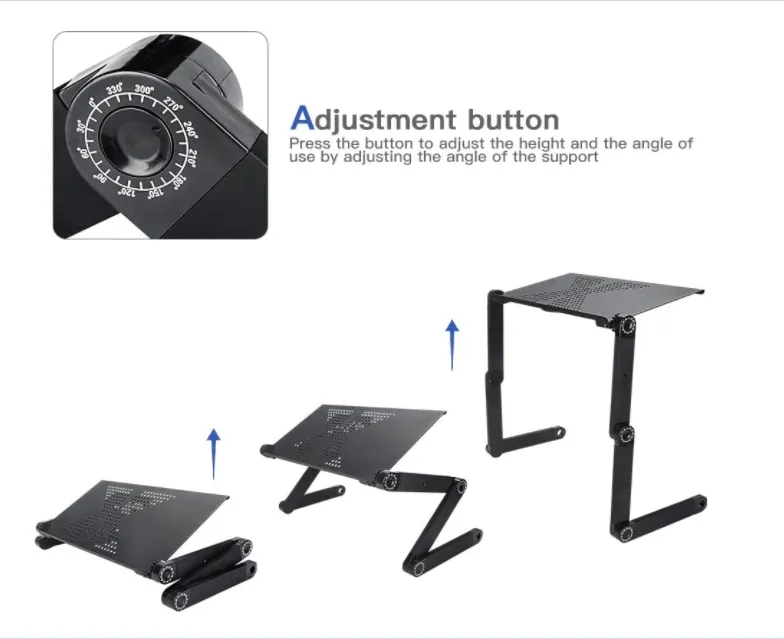 Household Adjustable Laptop Stand Table for Bed Recliner Sofa