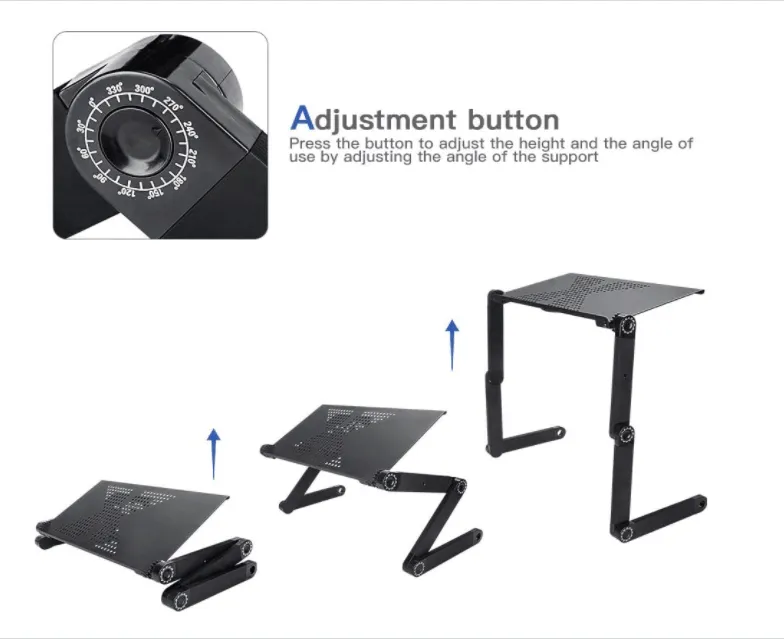 Huishoudelijke verstelbare laptopstandaardtafel voor bedfauteuilsbank