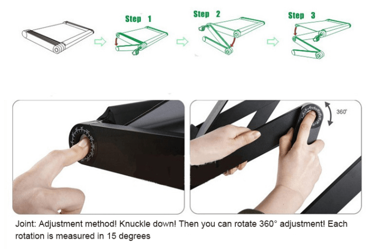 침대 안락 의자 소파에 대한 가정용 조정 가능한 노트북 스탠드 테이블 - 5 