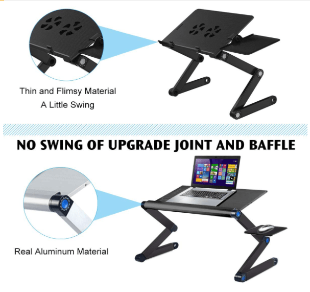 Household Adjustable Laptop Stand Table for Bed Recliner Sofa - 6 
