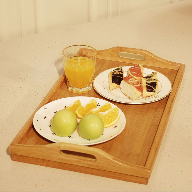 Household Bamboo Breakfast Service Table - 1 