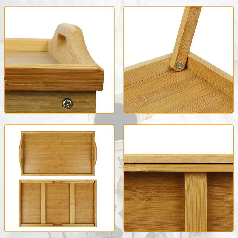 Household Bamboo Breakfast Service Table - 4