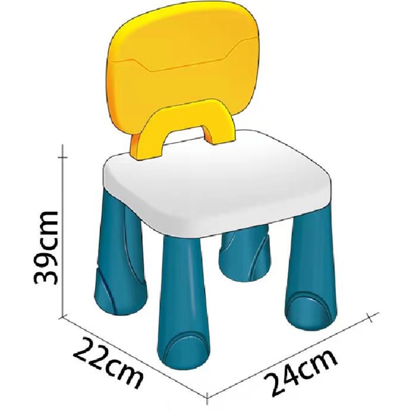 Τραπέζι μπλοκ οικιακής χρήσης με χώρο αποθήκευσης & καρέκλα για παιδιά ηλικίας 4-8 ετών - 6