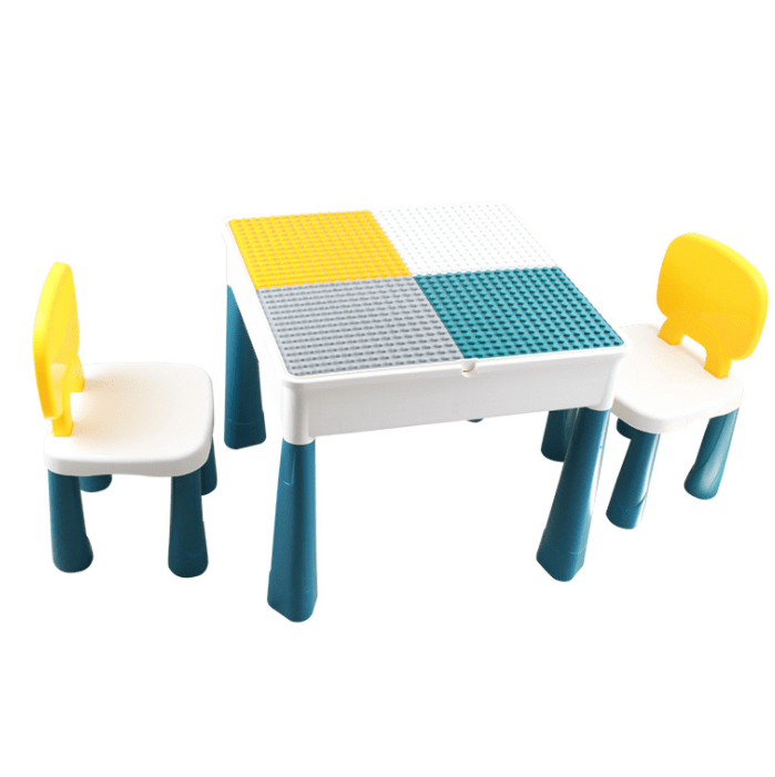 घरगुती किड्स अ‍ॅक्टिव्हिटी टेबल आणि खुर्ची 2 खुर्च्यांसह एकाधिक बालकांचे अ‍ॅक्टिव्हिटी टेबल सेट करते - 7
