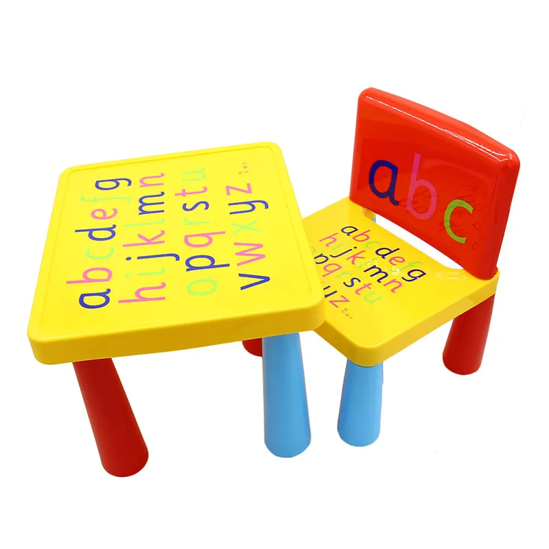 Household Plastic 2 In 1 Folding Kids Activity Table Set