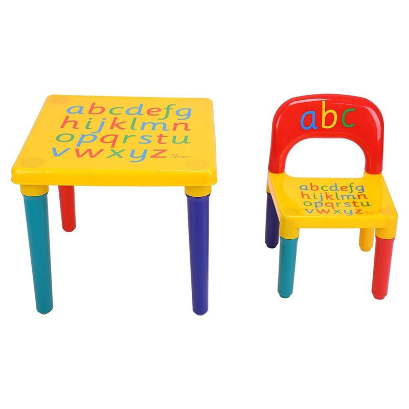 Сет за маса и столици за деца, преклопен за домаќинства од пластика - 7 