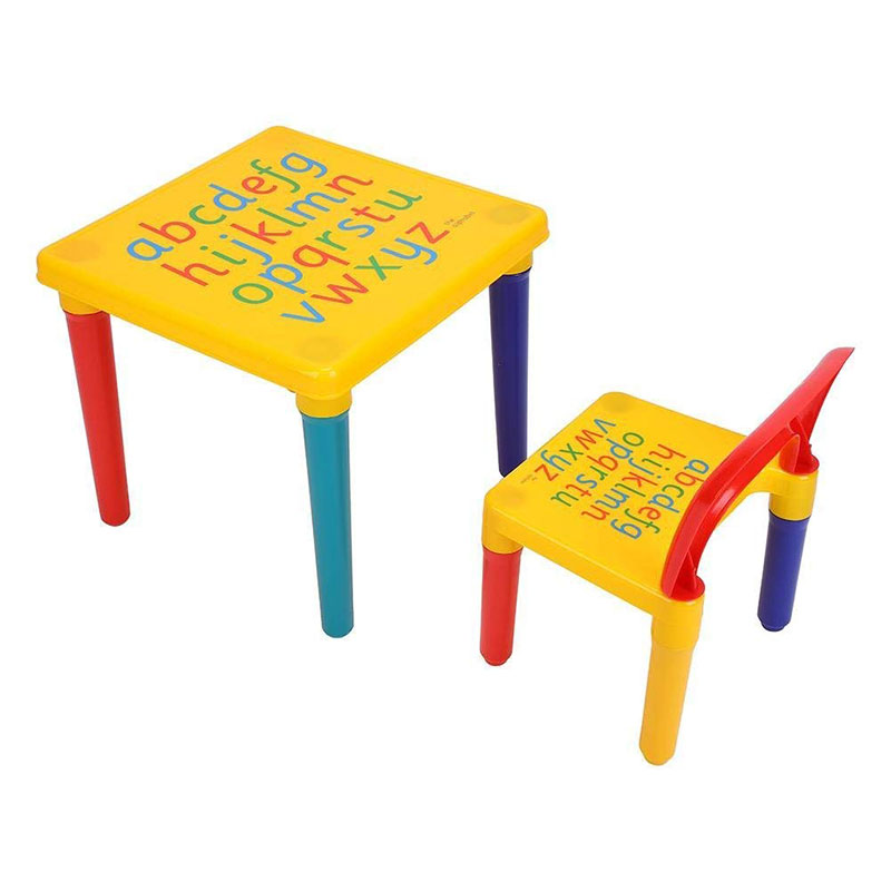 Conjunto de mesa e cadeira dobrável de plástico doméstico para crianças