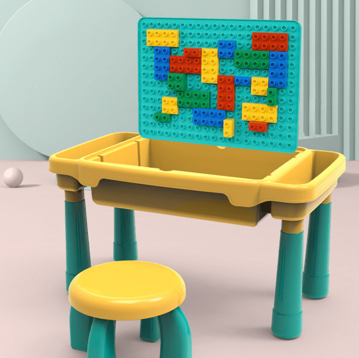 Namų ūkio dovanų mažylių vaikams veiklos stalas ir kėdžių komplektas - 17