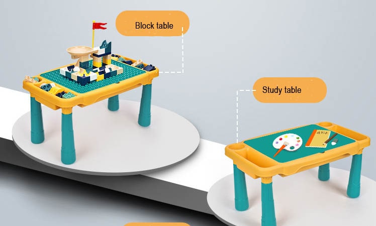 घरगुती पदोन्नती भेट देणार्या मुलासाठी अ‍ॅक्टिव्हिटी टेबल आणि एक खुर्चीचा सेट - 5 