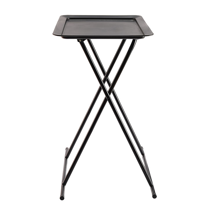 Black Folding Metal TV Tray Coffee Table - 9 
