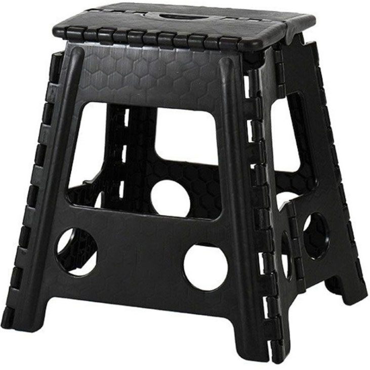 Large Plastic Foldable Flat Step Stool Chair