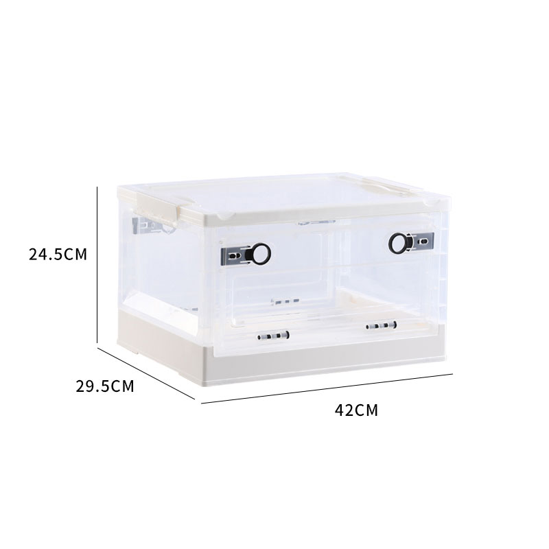 मल्टीपर्पज फोल्डेबल प्लास्टिक स्टोरेज लॅच बॉक्स / कंटेनर - 4 
