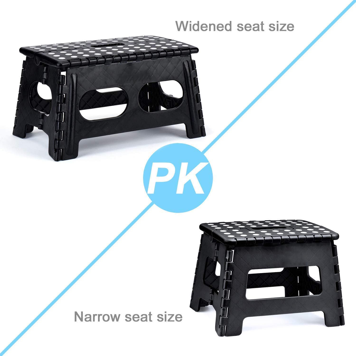 Plastic Extra-Wide household Kitchen Step Stool 8.7 inch height - 1