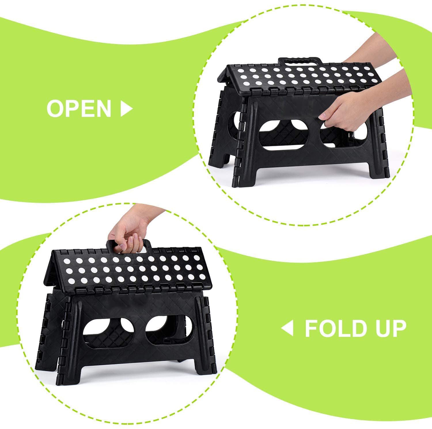 Plastic Extra-Wide household Kitchen Step Stool 8.7 inch height - 4 