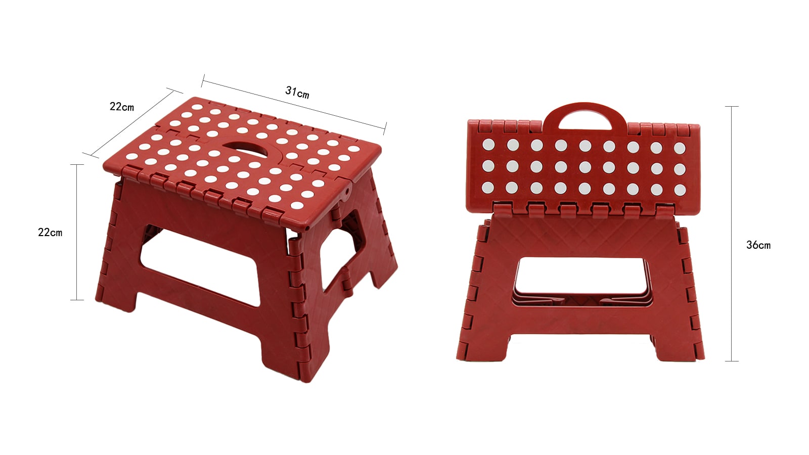 Plastic household EU heavy-duty EN14183 folding stool - 4