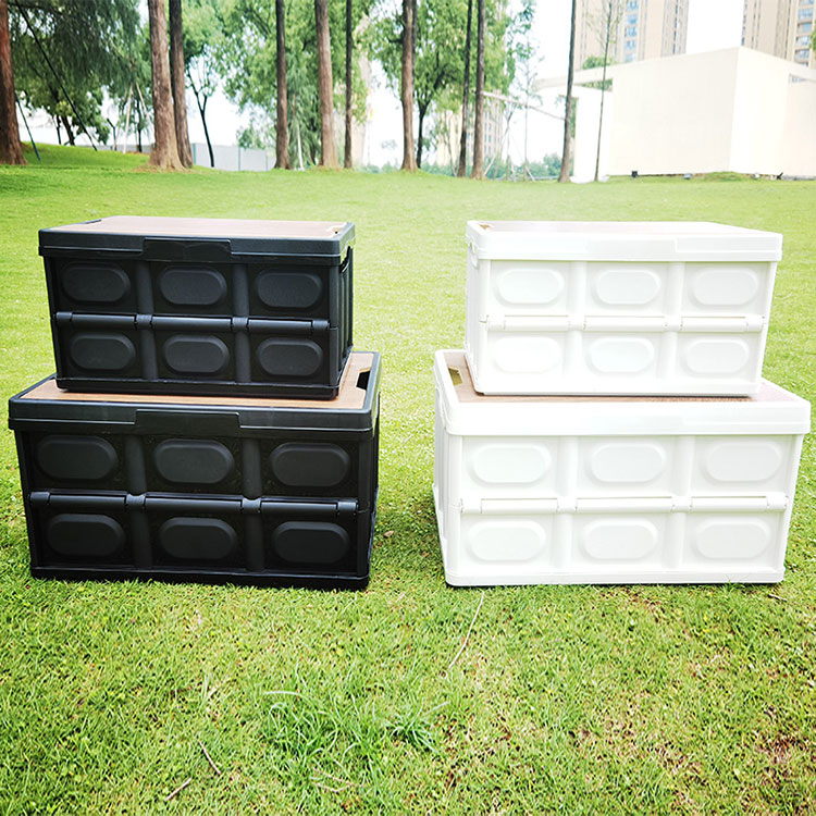 30 Quart plastic Foldable&Stackable Storage Crate - 3