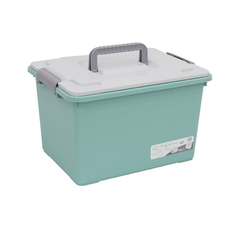 Storage Organizer Bins With Latching Handle And Lids - 2