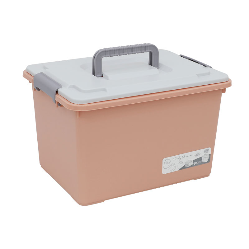 Storage Organizer Bins With Latching Handle And Lids - 0