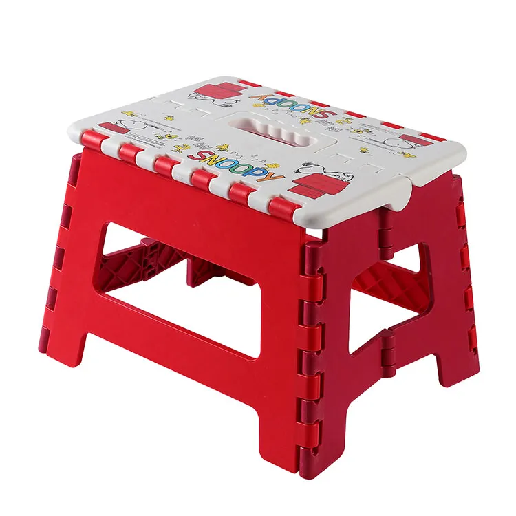 Travel Non Slip Red Folding Step Stool