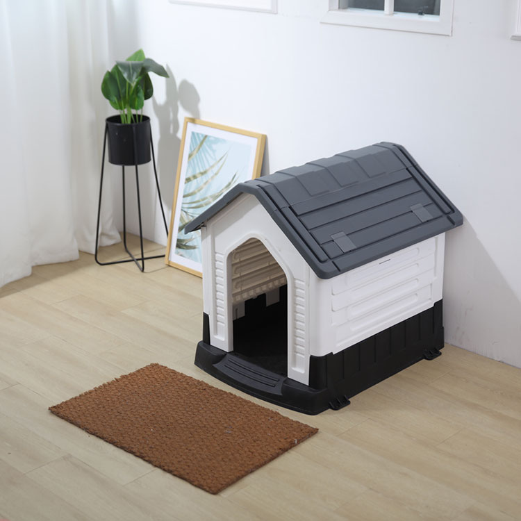 Atsparus oro sąlygoms, tvirtas plastikinis mažas šunų namas - 3 