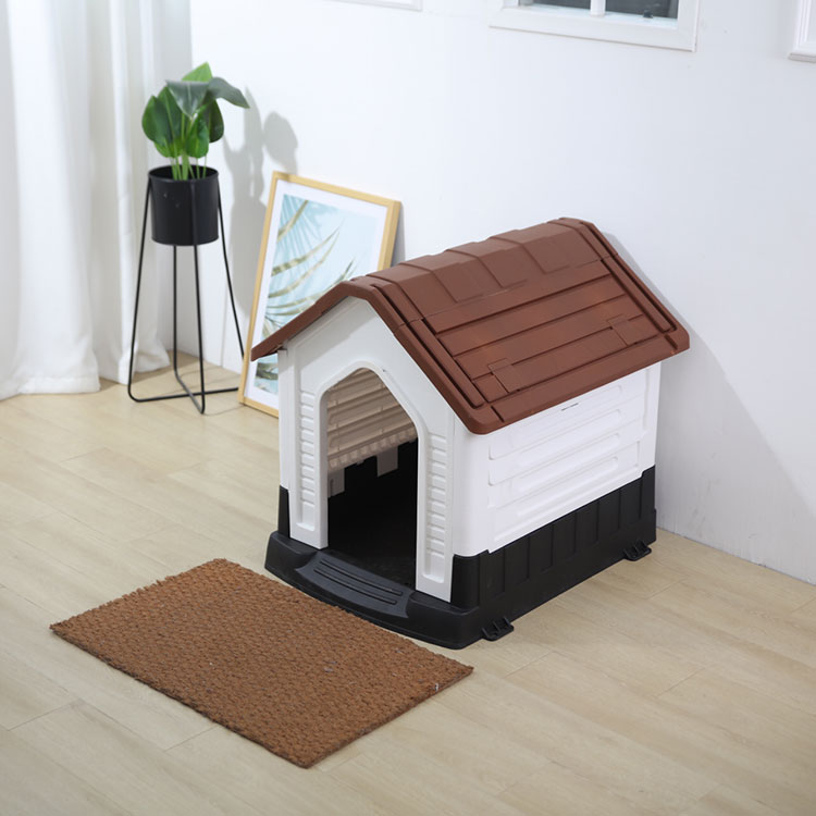 Atsparus oro sąlygoms, tvirtas plastikinis mažas šunų namas