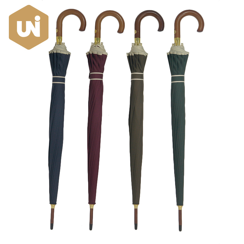 16K Adult Stick Wooden Umbrella - 2 