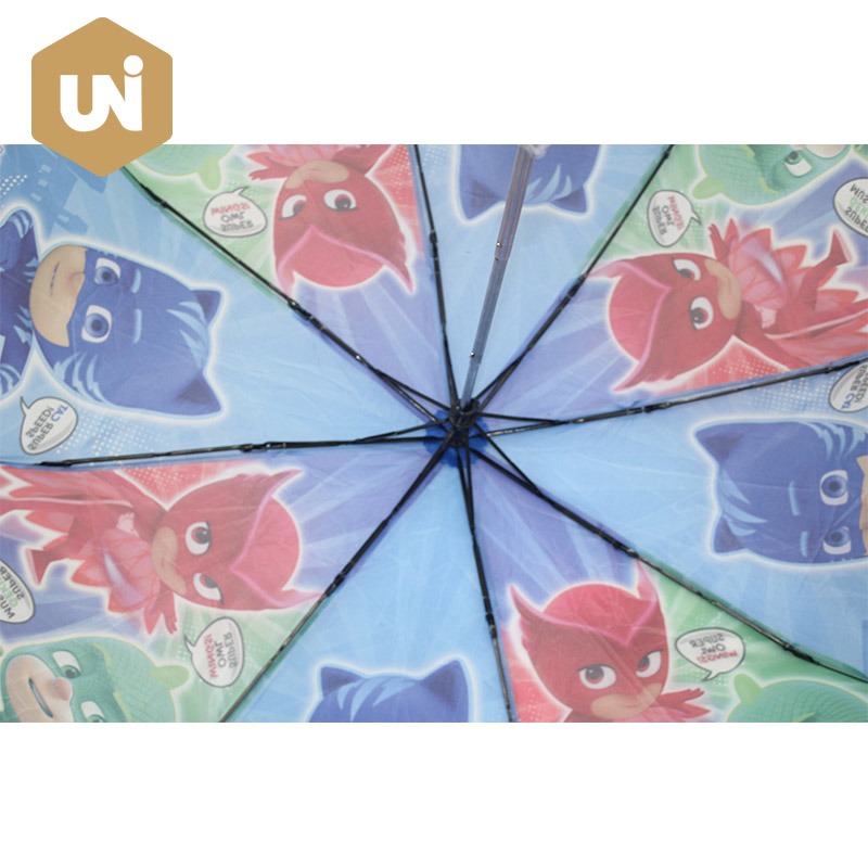 Ombrello da pioggia Super Mini a 3 sezioni con stampa di cartoni animati - 2 