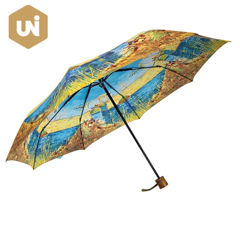 Супер мини-3-секционный зонт от дождя с мультяшным принтом