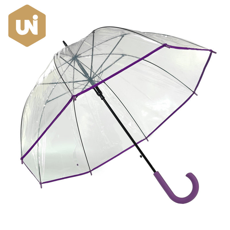 Color Matching Clear POE Rain Umbrella