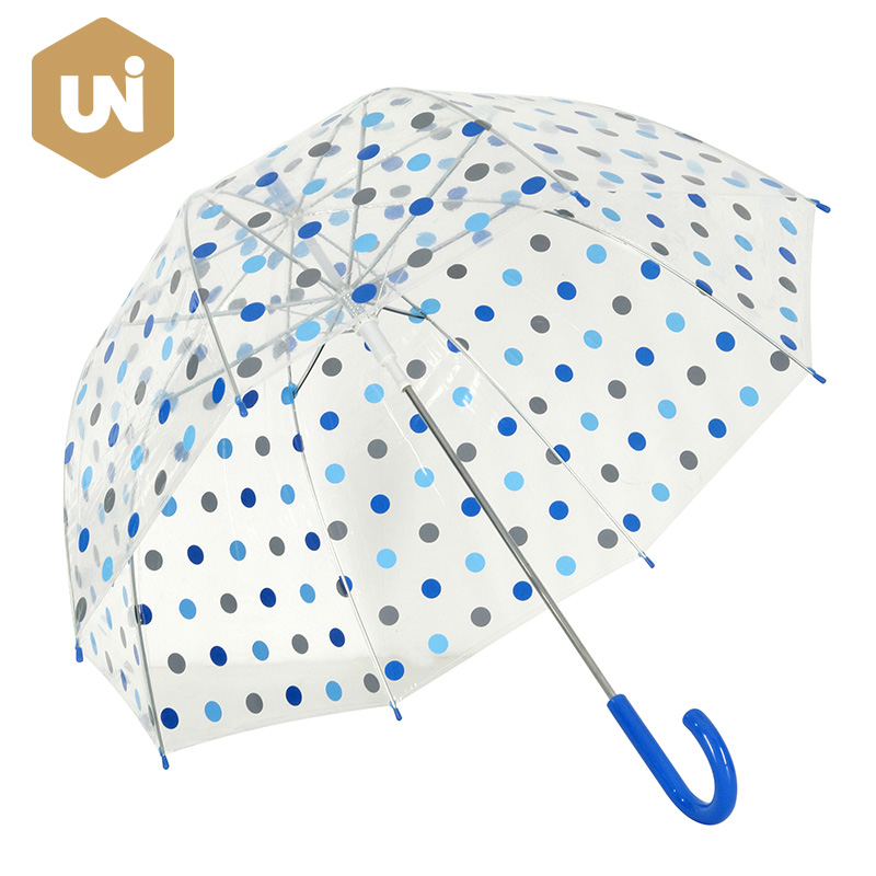 Dome Bubble POE Rain Umbrella Transparent Printing