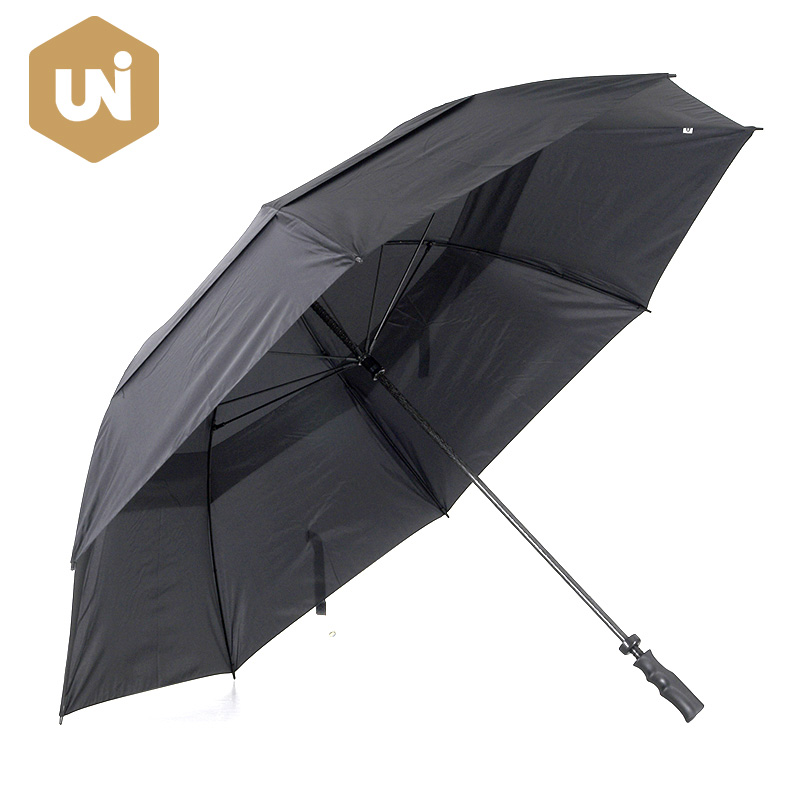 Double Layer Vent Windproof Manual Open Golf Umbrella - 3 