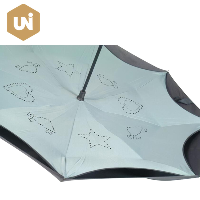 Obrácený deštník s dvojitou vrstvou obrácenou proti větru - 3