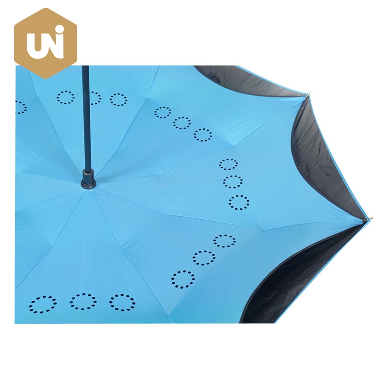 Fiberglass Manual Open And Close Reverse Umbrella C Handle - 4