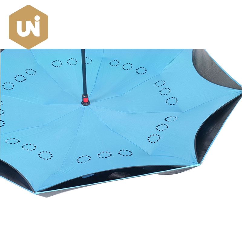 Fiberglass Manual Open And Close Reverse Umbrella C Handle - 5 