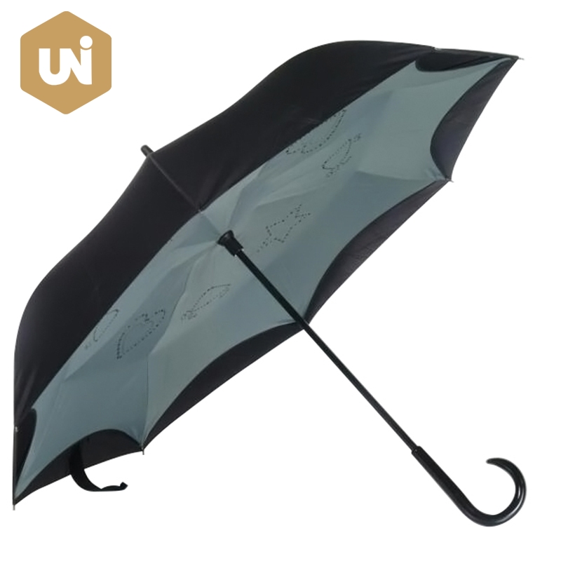 Inverted Umbrella Double Layer ย้อนกลับ Windproof - 0 