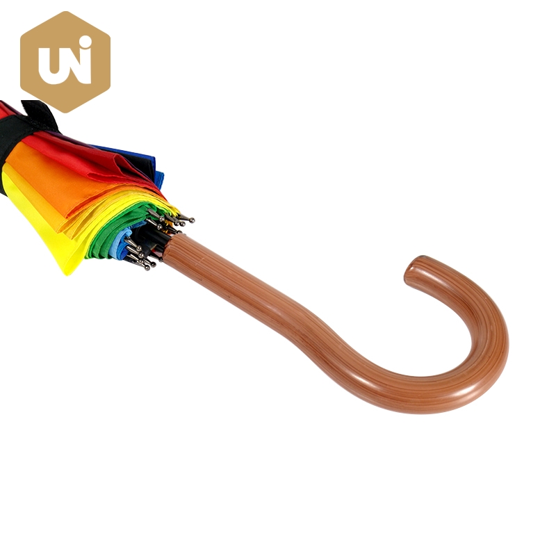 Rainbow Adult Stick Automatic Umbrella