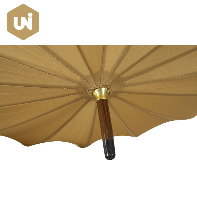 Manual Open Adult Wooden Stick Umbrella - 3 
