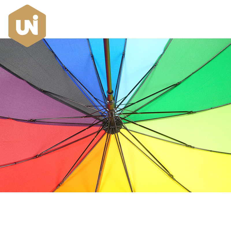 Rainbow Adult Stick Automatic Umbrella - 3 