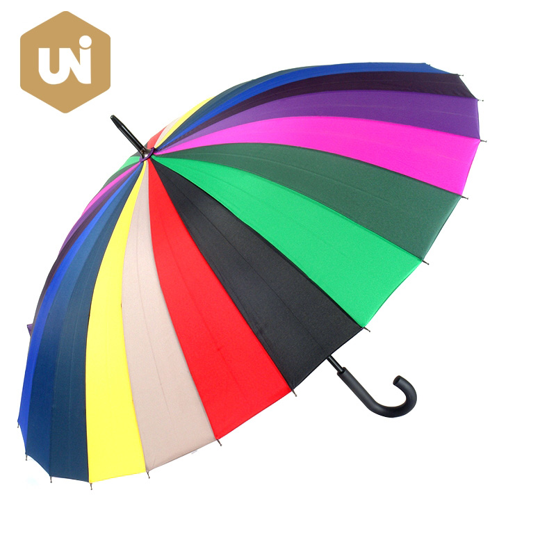 Rainbow Adult Stick Umbrella - 1