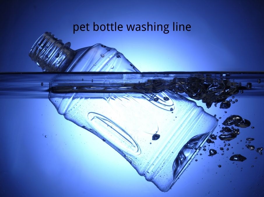Pet bottle washing line, pet bottle washing process